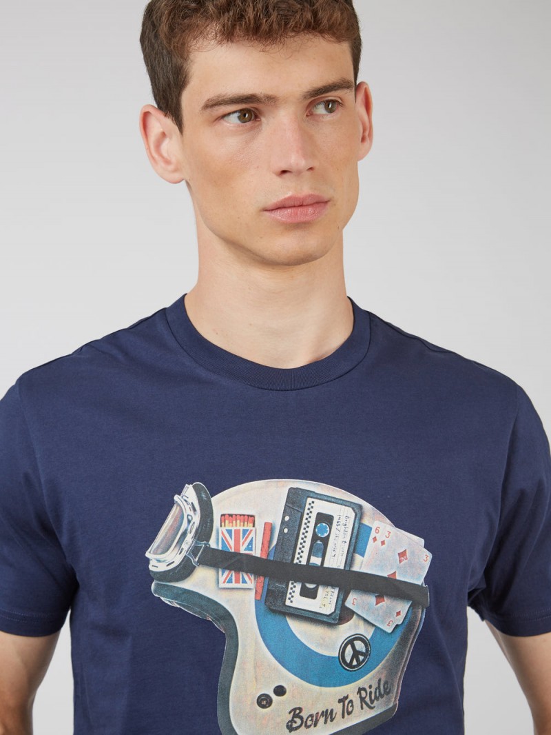 Ben Sherman Mod Helmet Tee Marine