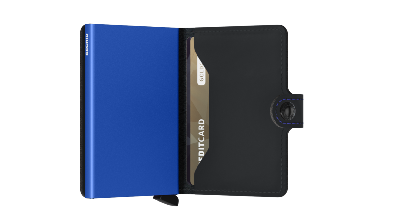 Secrid Mini Wallet Matte Black/Blue