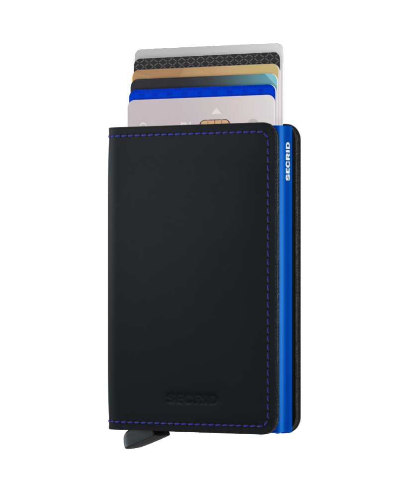 Secrid Slim Wallet Matte Black/blue