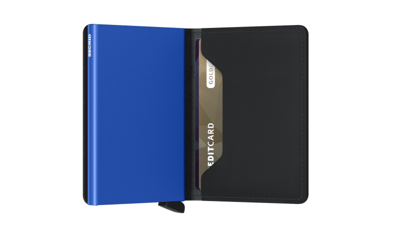 Secrid Slim Wallet Matte Black/blue