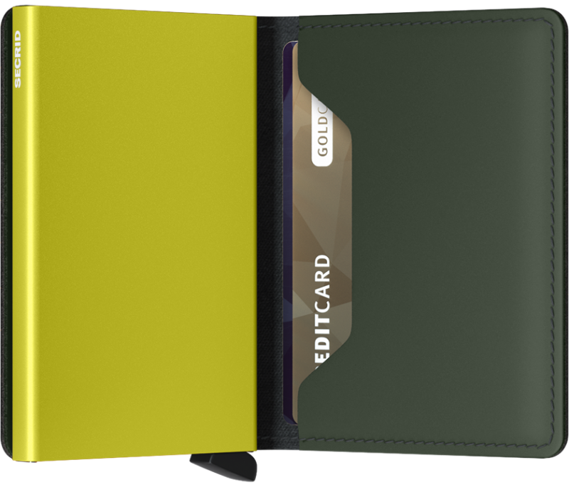 Secrid Slim Wallet Matte Green/Lime