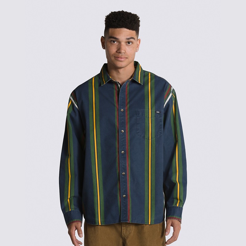 Vans Kane L/S Washed Shirt Dress Blues