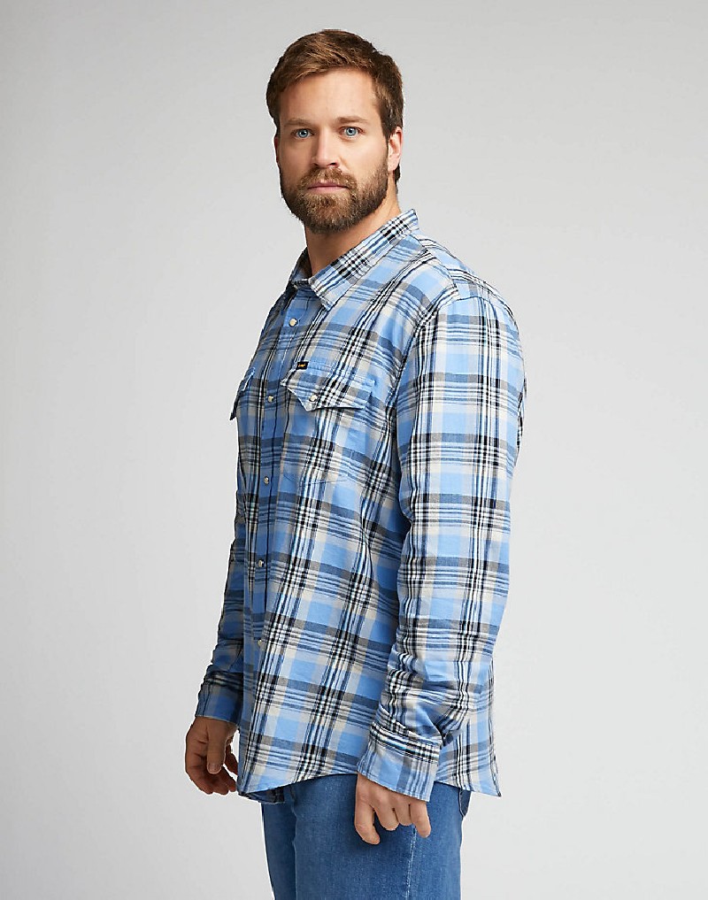Lee Clean Western Shirt Prep Blue
