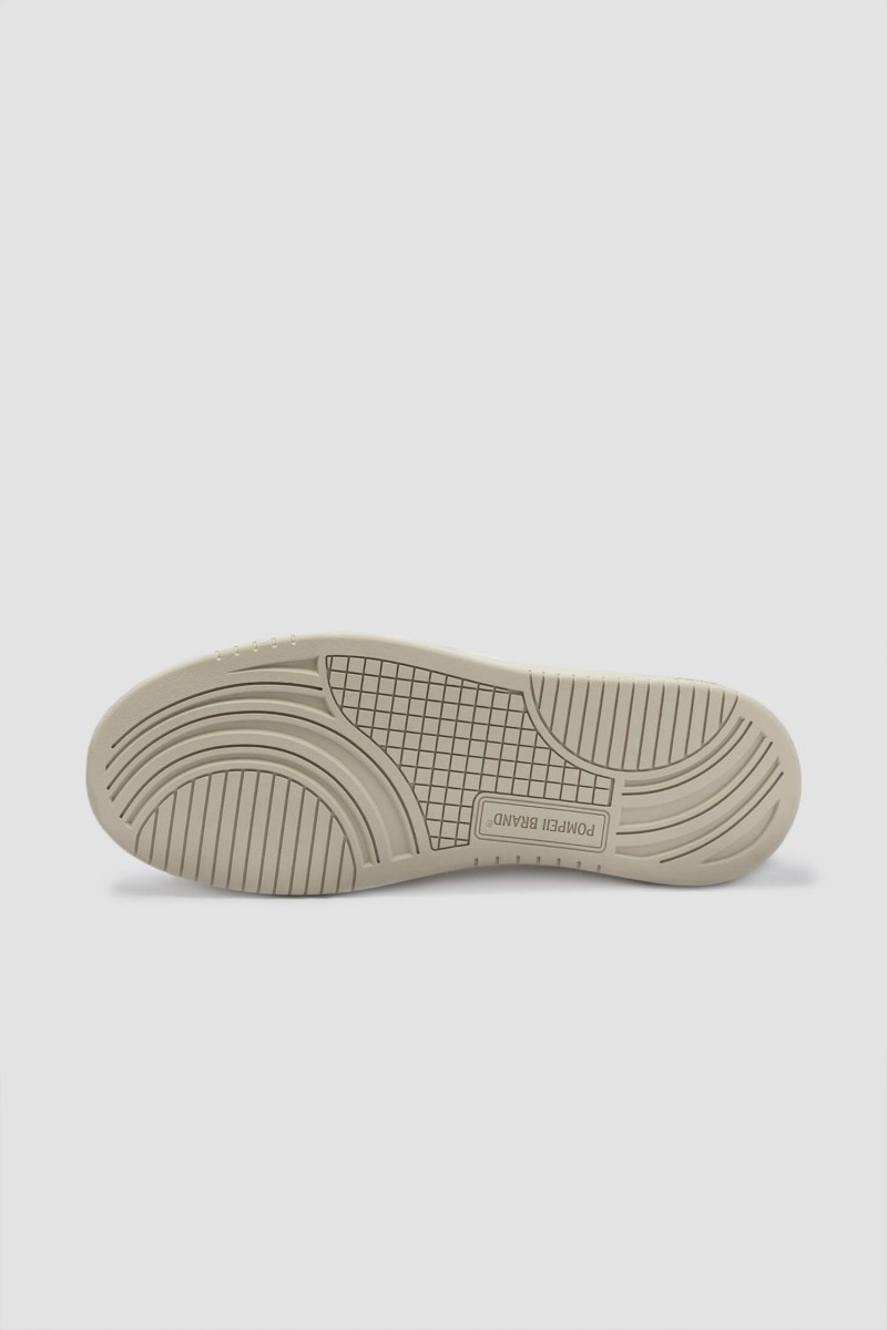 Pompeii Elan Leather Ecru Burgundy