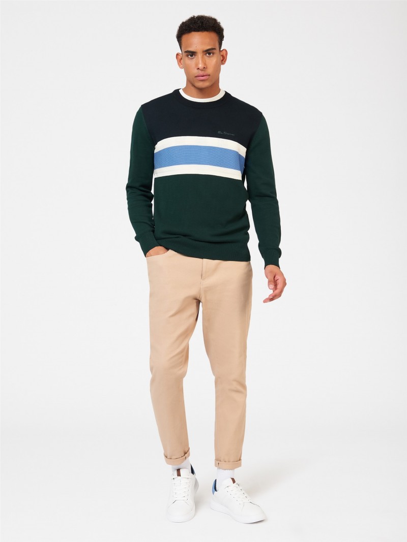Ben Sherman Chest Stripe Crew Sweater...
