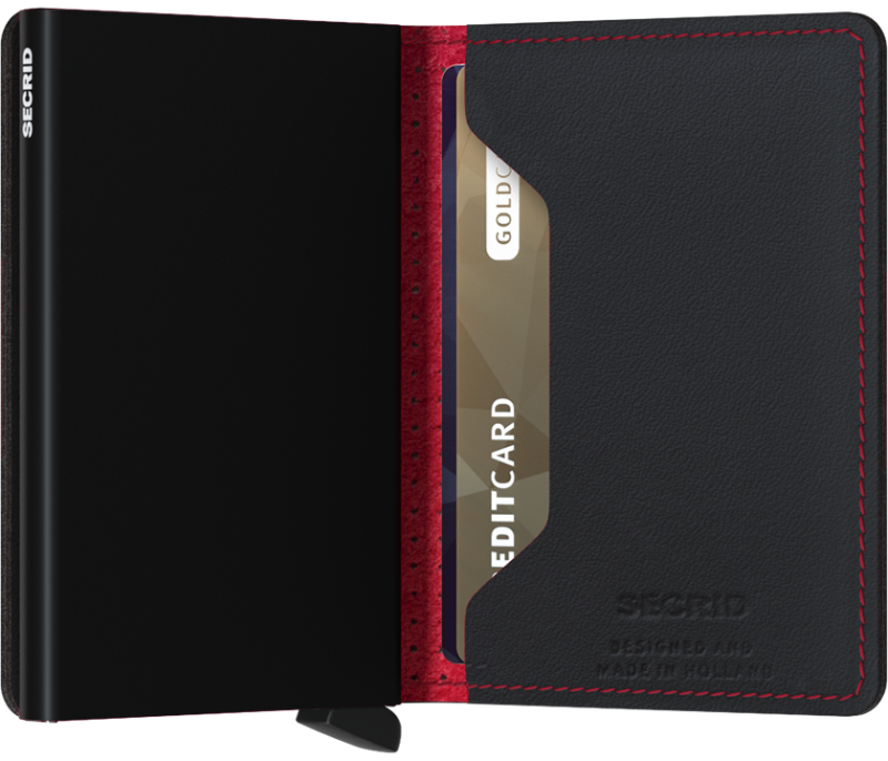 Secrid Slim Wallet Perforated Black/Red