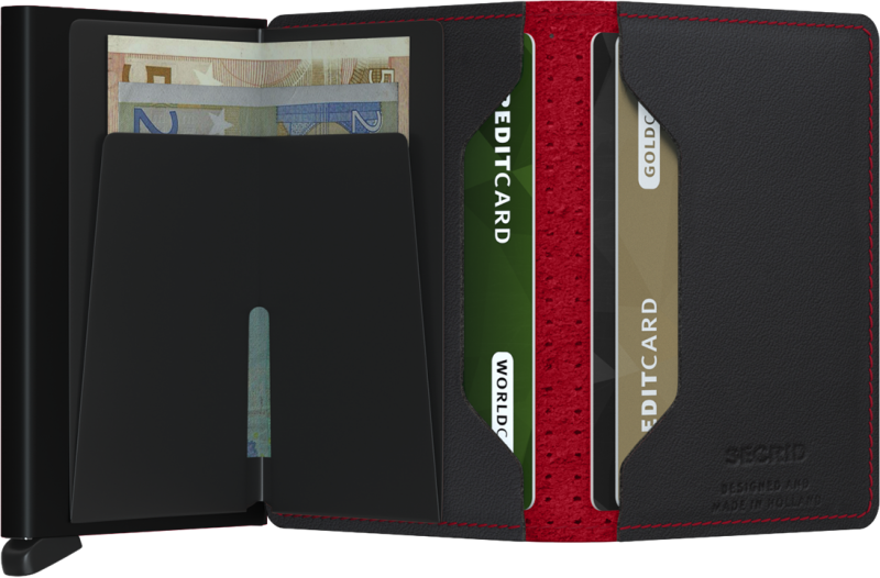 Secrid Slim Wallet Perforated Black/Red