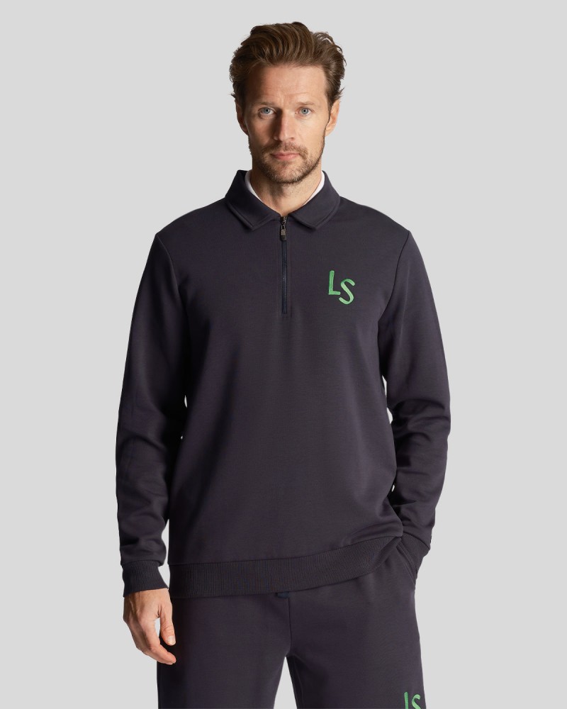 Lyle & Scott Logo Quarter Zip Sweat...