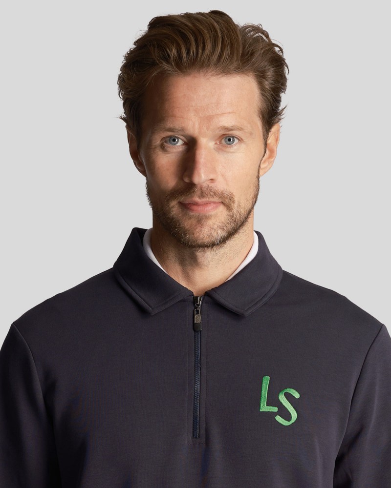 Lyle & Scott Logo Quarter Zip Sweat...