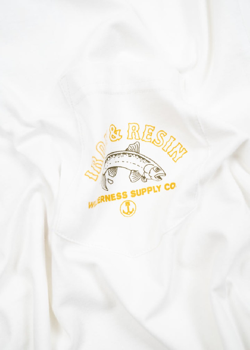 Iron & Resin Fisher Wolf Tee White