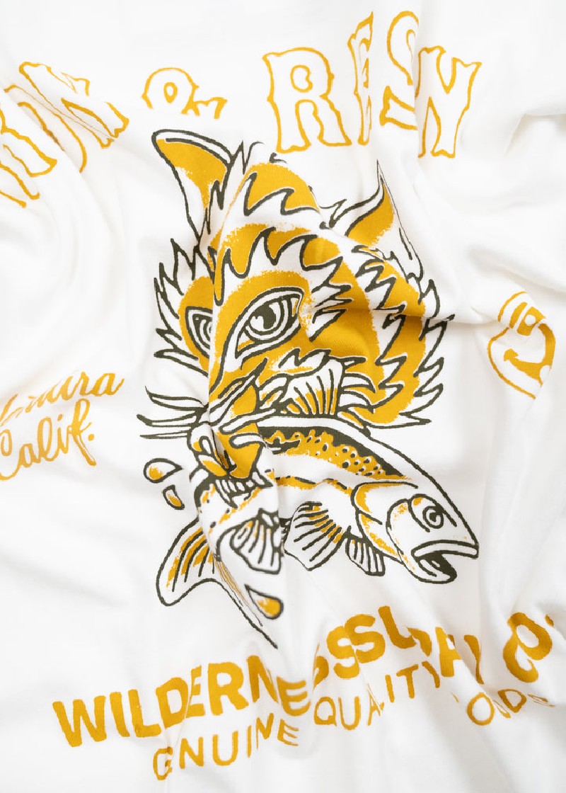 Iron & Resin Fisher Wolf Tee White