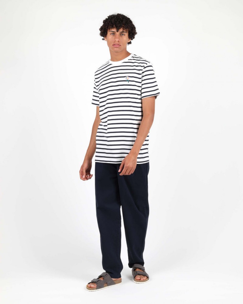 Wemoto Flower Tee Blue/White