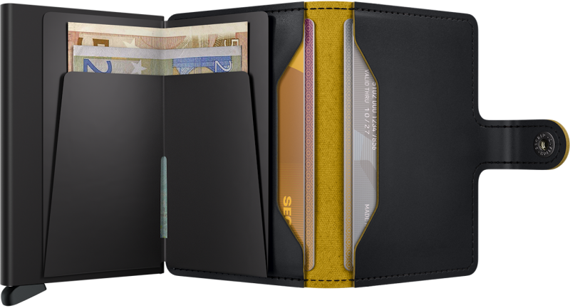Secrid Mini Wallet Matte Black/Ochre