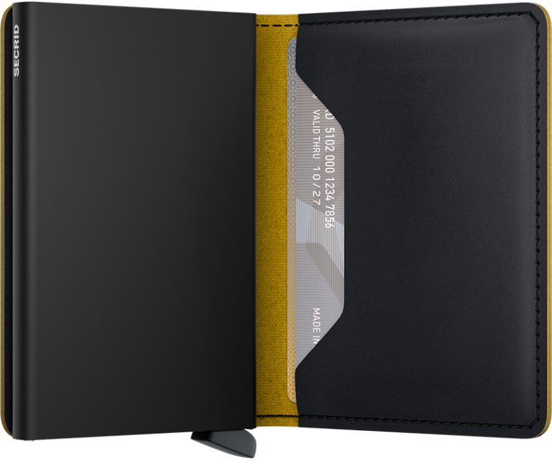 Secrid Slim Wallet Matte Black/Ochre