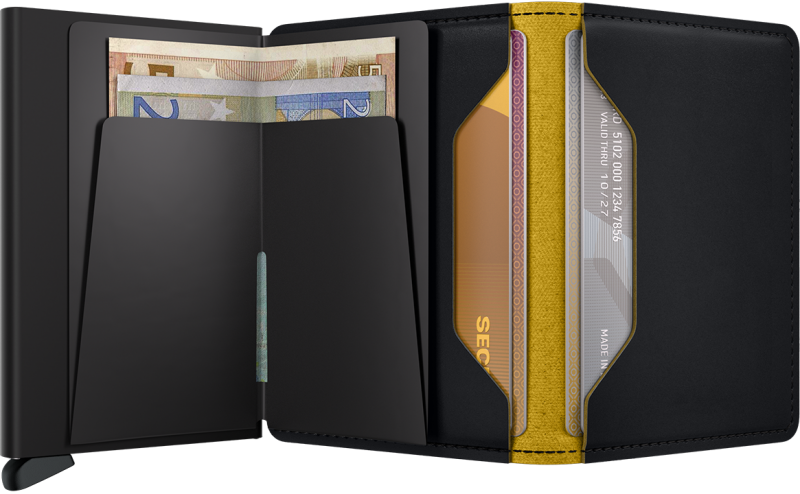 Secrid Slim Wallet Matte Black/Ochre