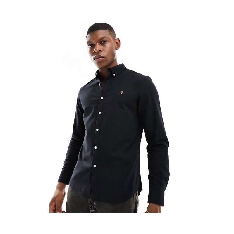 Farah Brewer LS Shirt Black