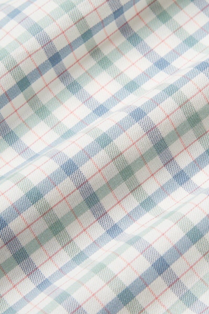Pompeii Check Cotton Shirt Green