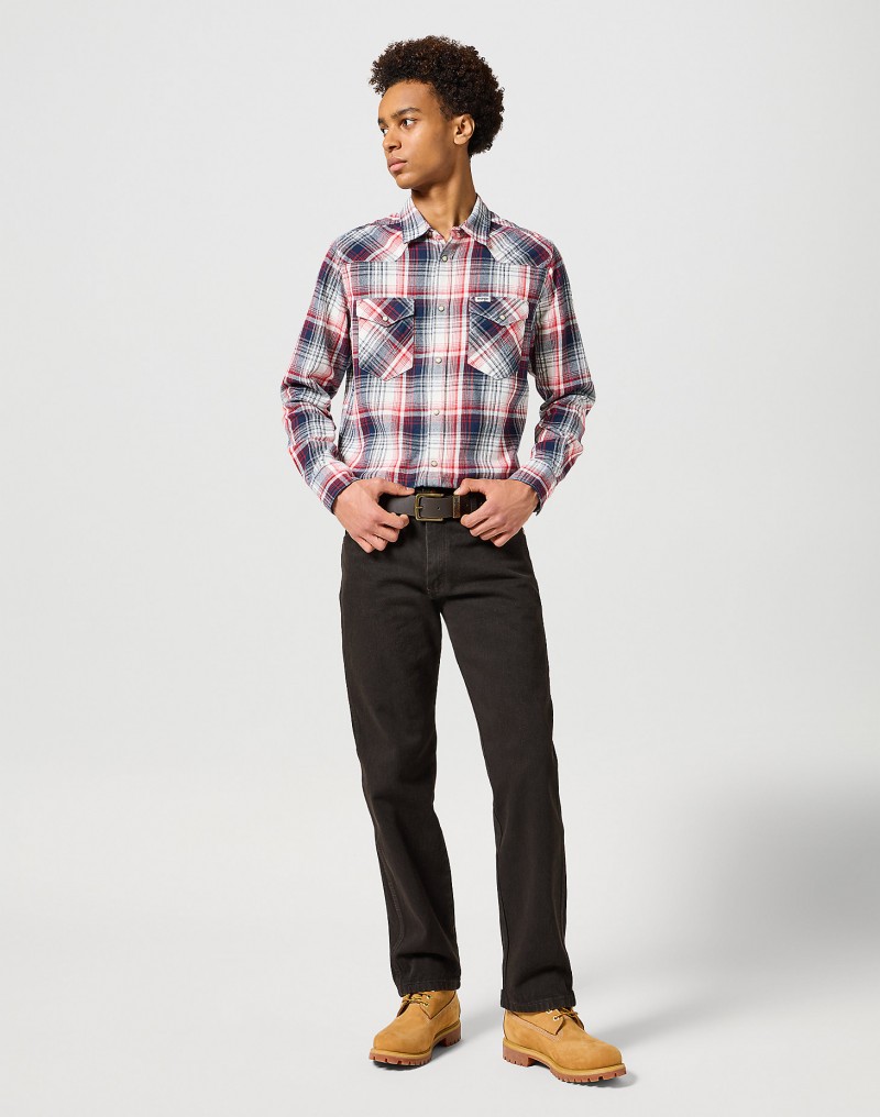 Wrangler Western Shirt Red/Blue