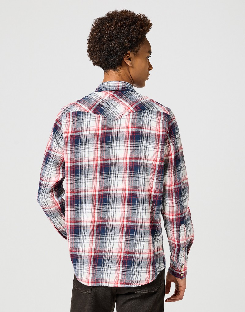 Wrangler Western Shirt Red/Blue