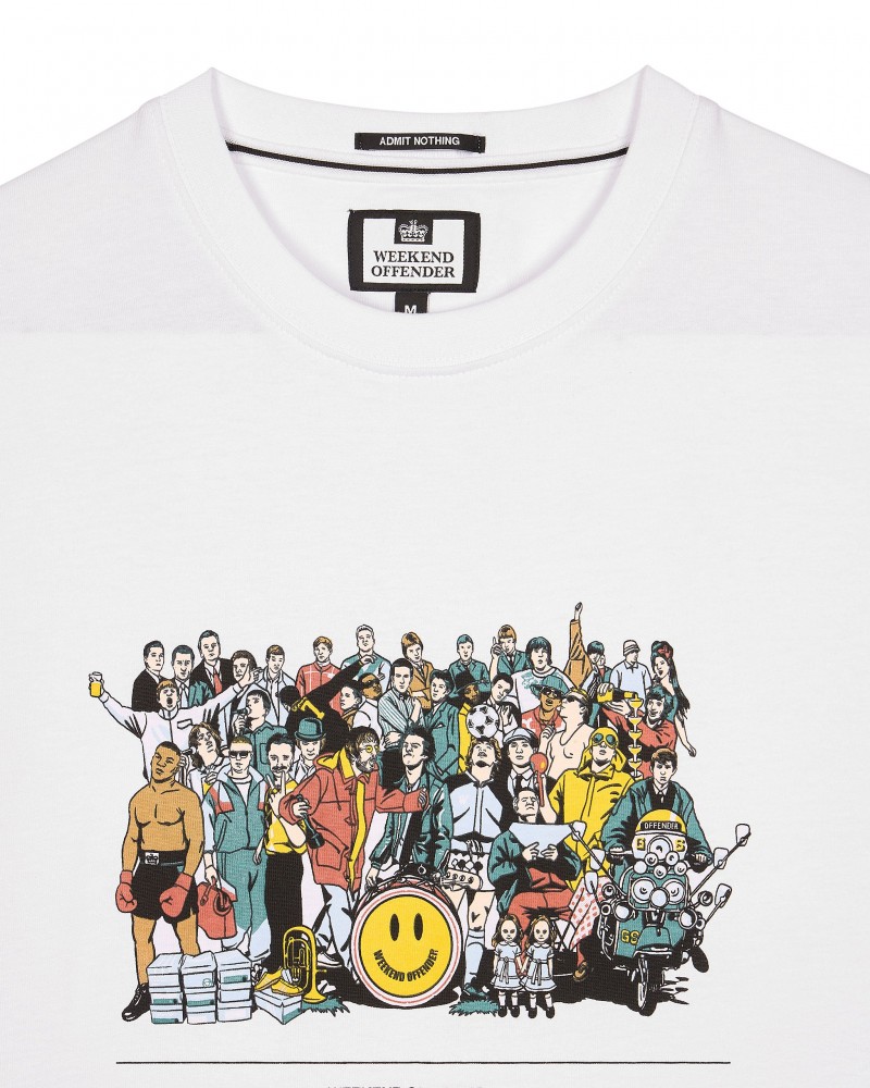 Weekend Offender Blake Graphic Tee White