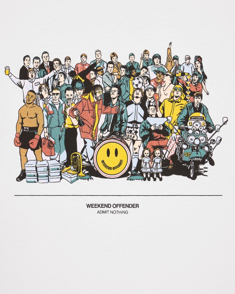 Weekend Offender Blake Graphic Tee White