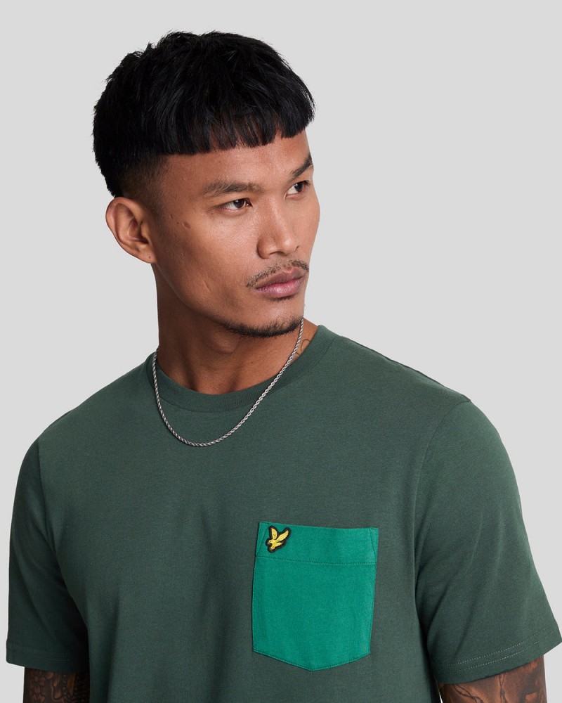 Lyle & Scott Tonal Pocket Tee Argyle...
