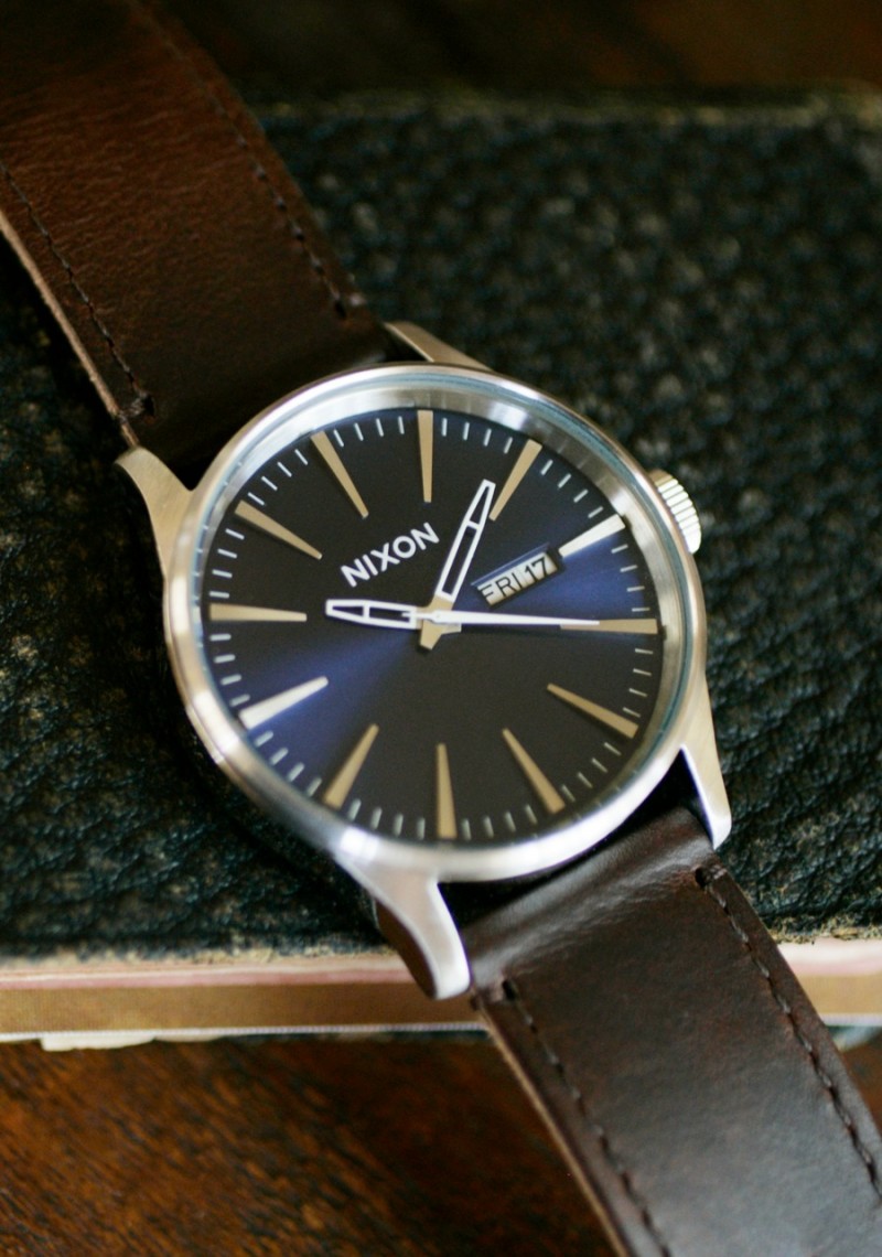 Nixon Sentry Leather Blue/Brown