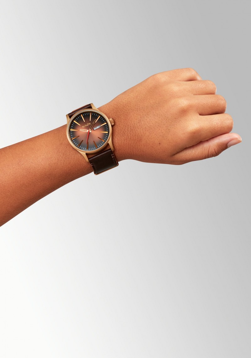 Nixon Sentry Leather Bronze/Black