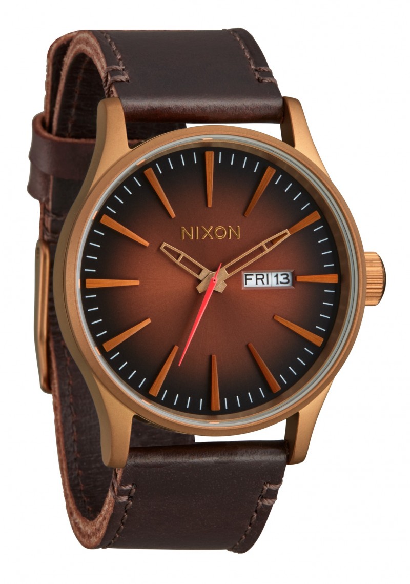 Nixon Sentry Leather Bronze/Black