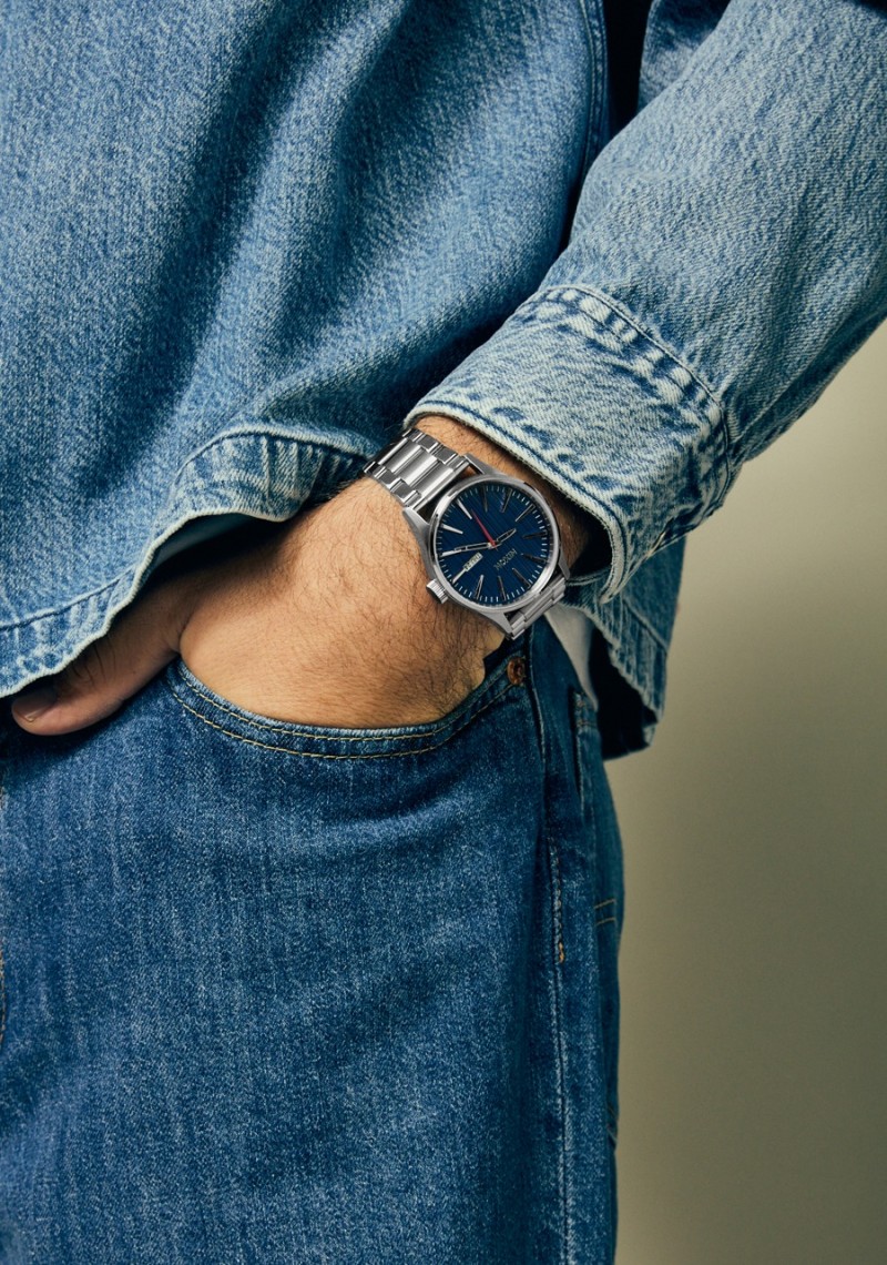 Nixon Sentry SS Silver/Indigo