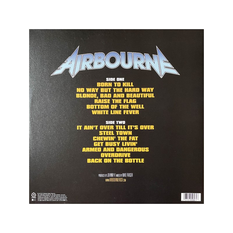 Airbourne "No Guts. No Glory" Vinilo