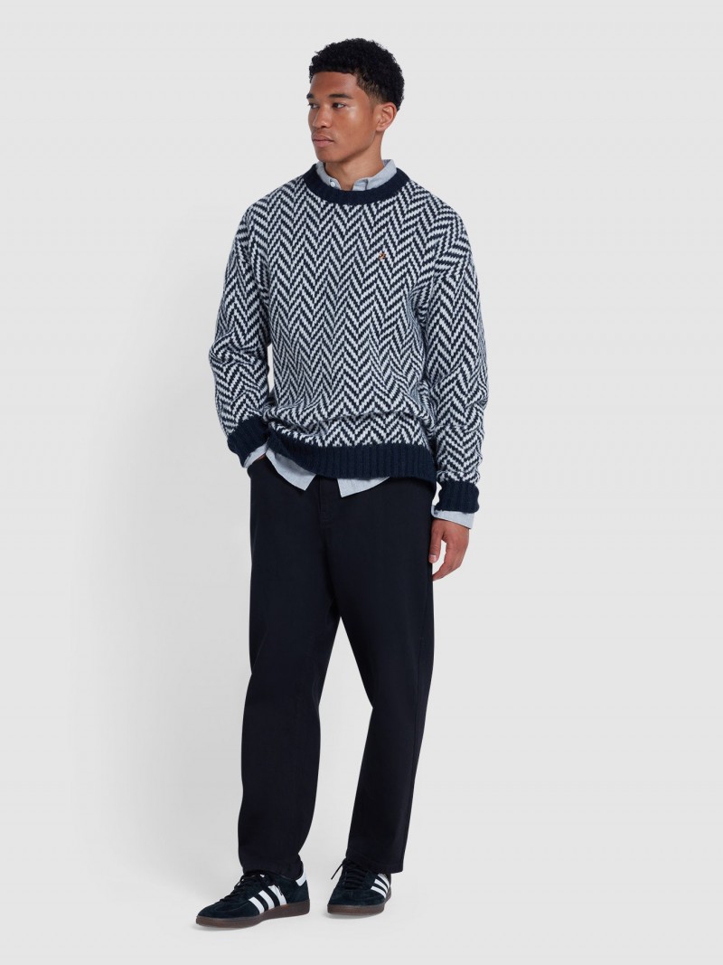 Farah Athens Herringbone Crew Sweater...