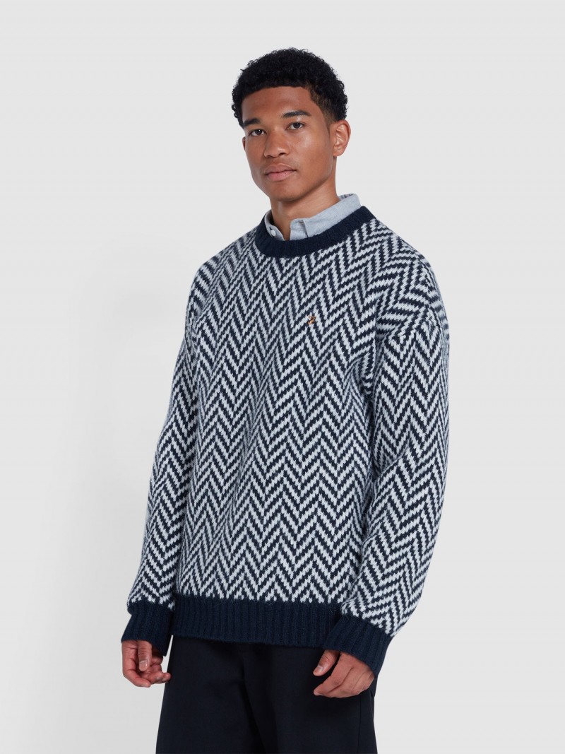 Farah Athens Herringbone Crew Sweater...