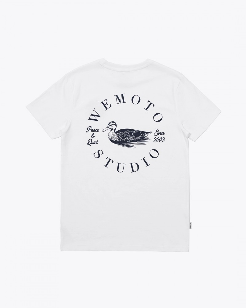 Wemoto Duck Printed Artwork Tee White