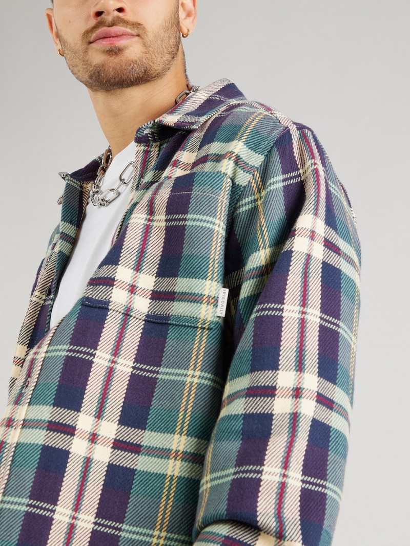 Iriedaily Chillax Lumber Shirt Navy/Wine