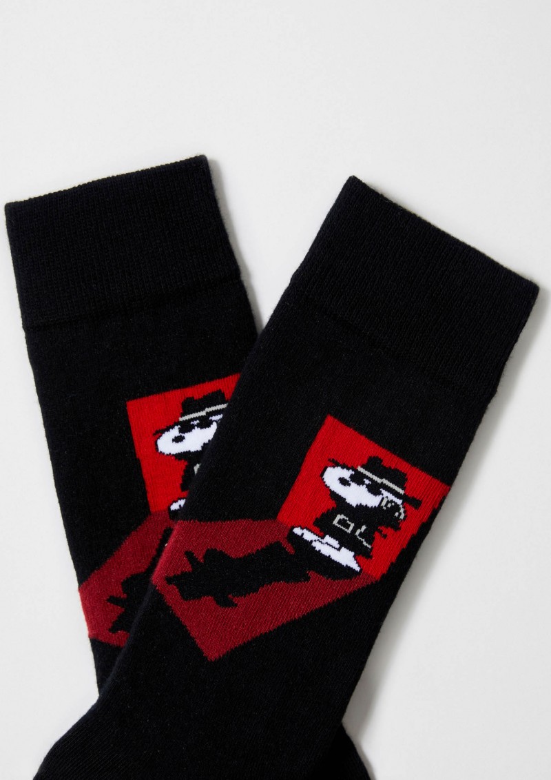 Besocks BeSnoopy Detective Socks Black