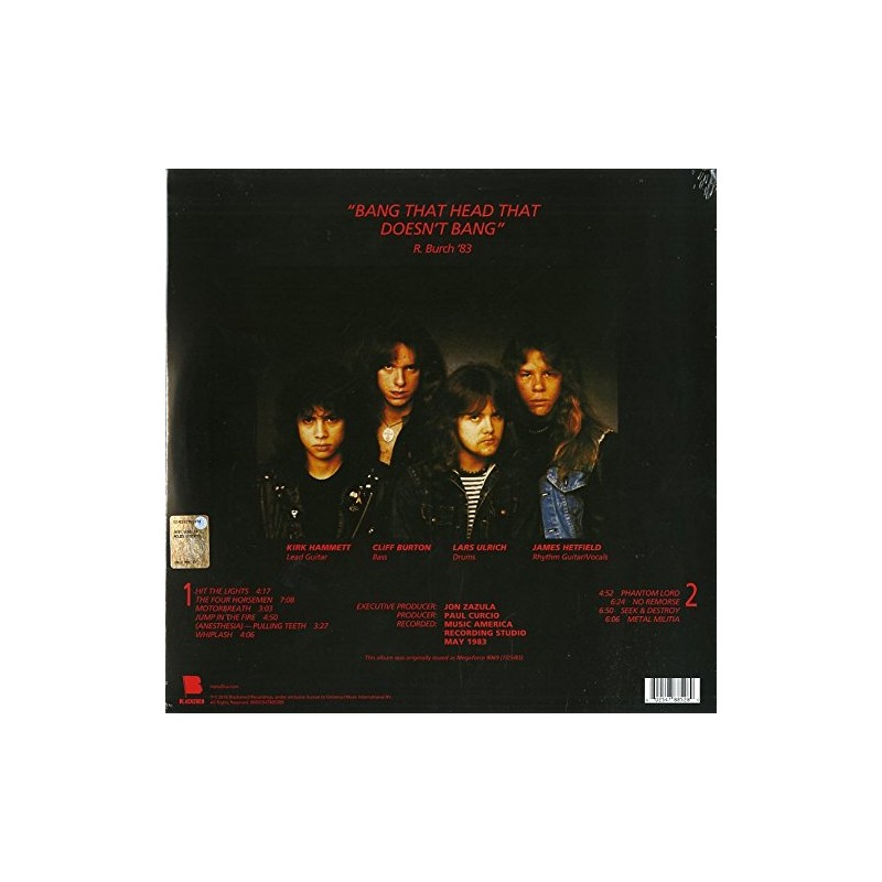 Metallica "Kill 'Em All" Vinilo