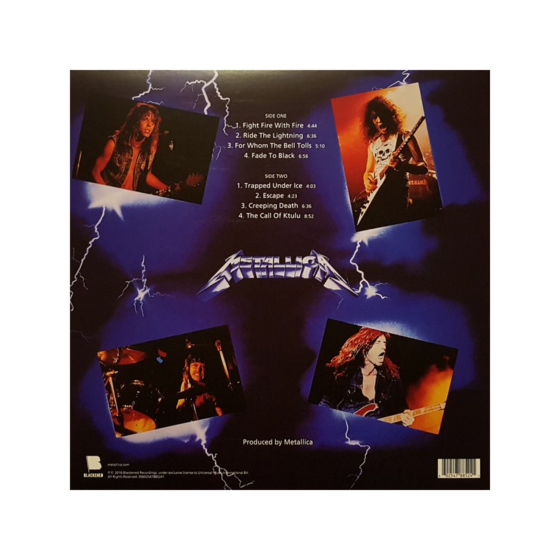 Metallica "Ride The Lightning" Vinilo
