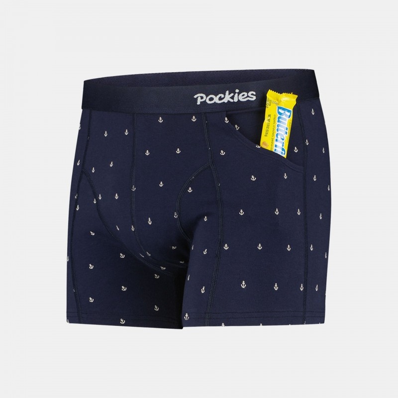 Pockies Anchor Boxer Briefs Navy