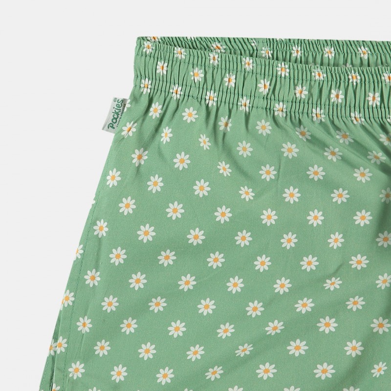 Pockies Daisy Green Boxer Shorts Green