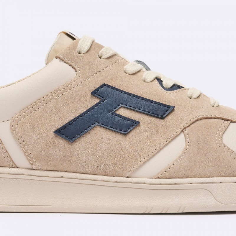 Faguo Palmer Leather Suede Beige/Blue