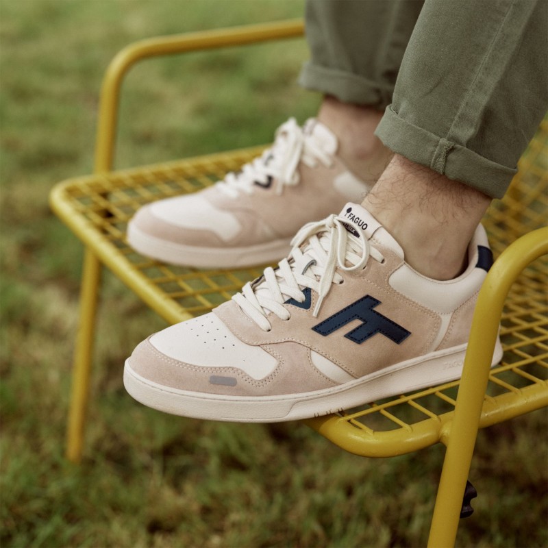 Faguo Palmer Leather Suede Beige/Blue