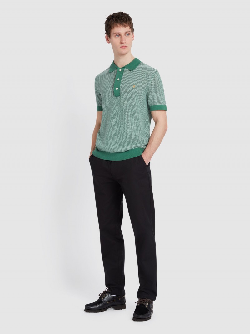 Farah Sandford Knit Polo Green Meadow