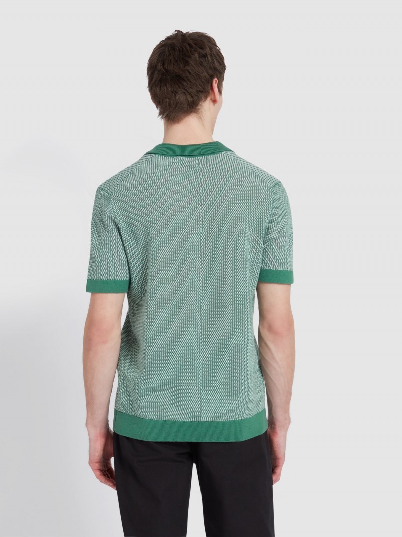 Farah Sandford Knit Polo Green Meadow
