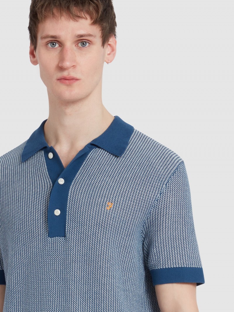 Farah Sandford Knit Polo Cold Metal