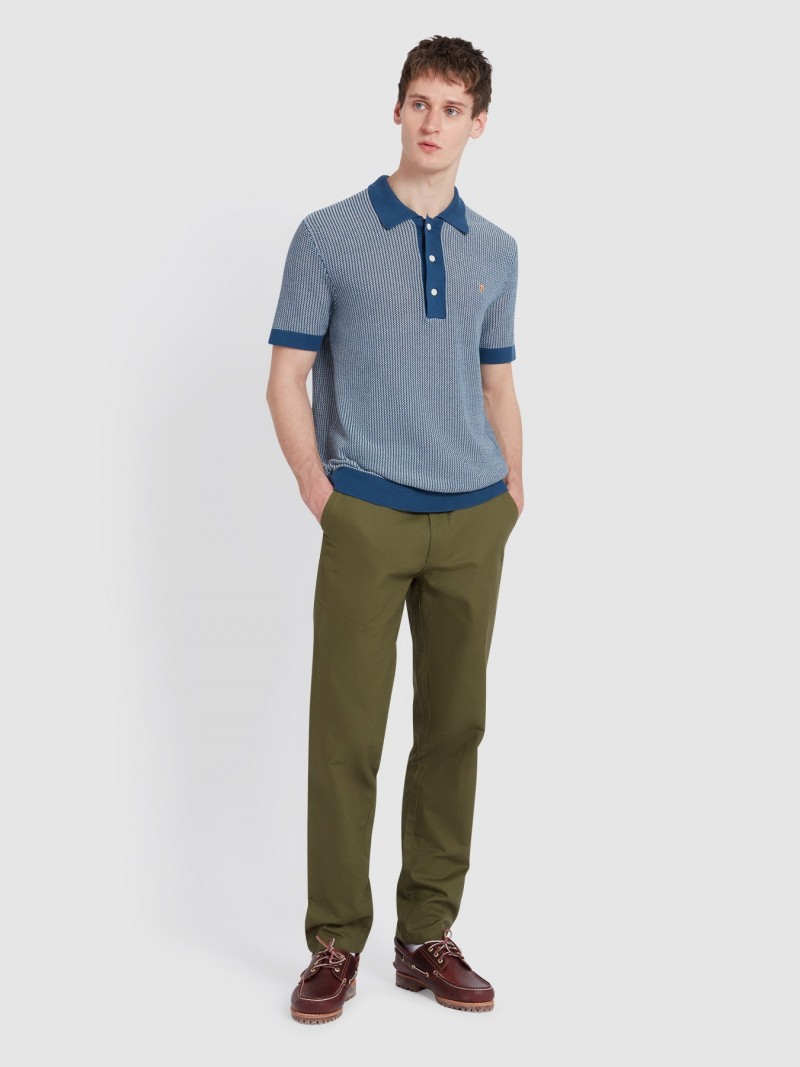 Farah Sandford Knit Polo Cold Metal