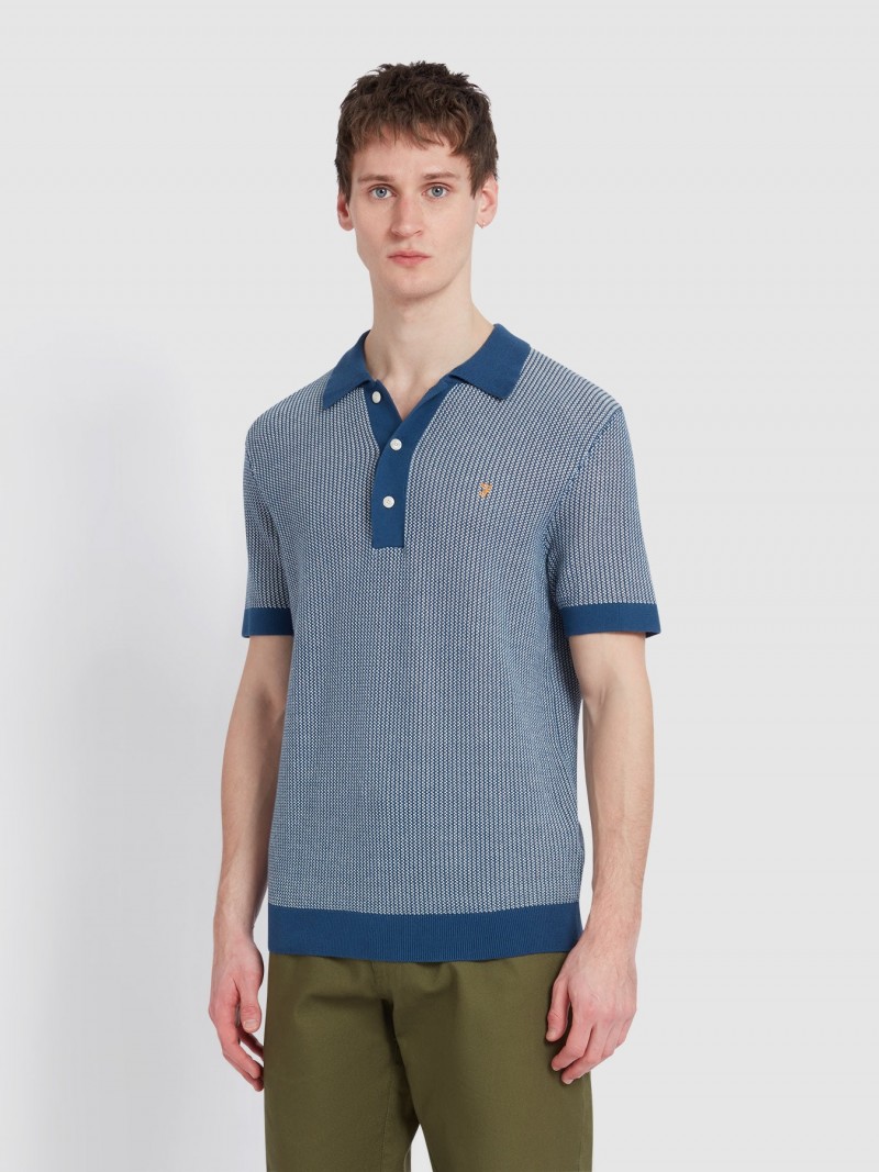 Farah Sandford Knit Polo Cold Metal