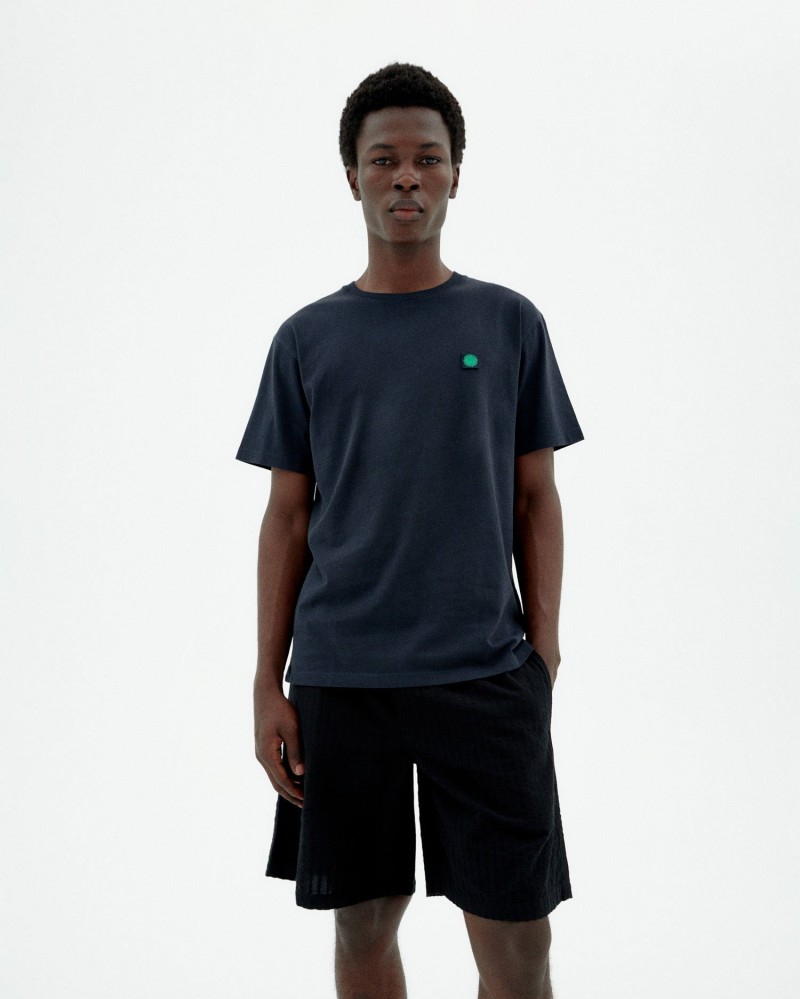 Thinking Mu Sol Contrast Tee Navy