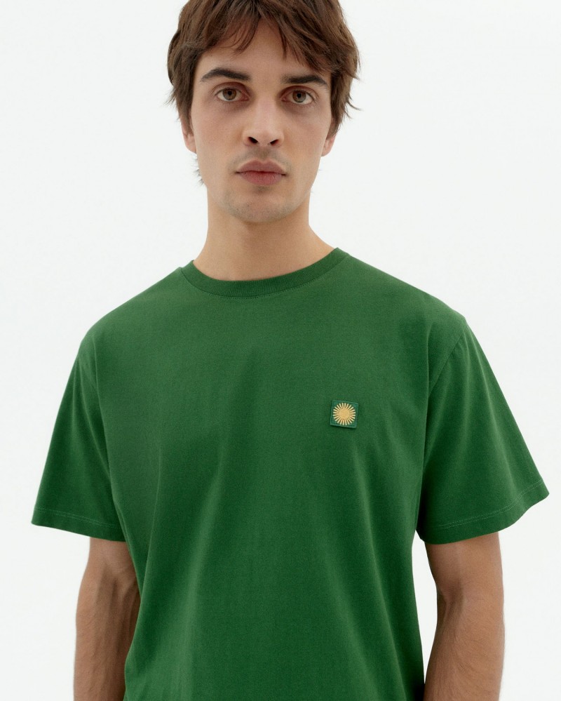Thinking Mu Sol Contrast Tee Dill