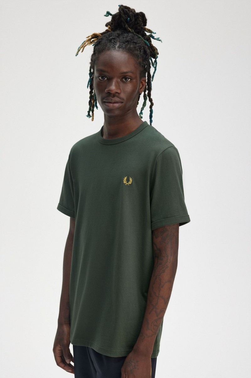 Fred Perry M3519 Riger Tee Court Green